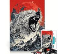 Rompecabezas de Lobos y Naturaleza Salvaje de 1000 Piezas para Adultos Juego para estimular la Memoria Calidad Profesional Actividad de Corte conmovedora para Compartir (38x26cm)