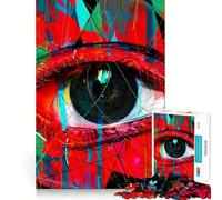 Rompecabezas de lógica para Adultos de 1000 Piezas Ojos Inútiles,Corte de precisión,Bordes Lisos, reuniones Familiares (50x75cm)