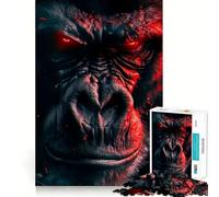 Rompecabezas de lógica para Adultos Gorila Enojado de 1000 Piezas,Corte de precisión,Bordes Lisos, reuniones Familiares (38x52cm)