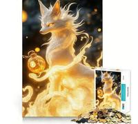 Rompecabezas de lógica White Fox Spirit de 1000 Piezas para Adultos Juego de lógica con Cortes de precisión y Bordes Lisos reuniones Familiares (38x52cm)