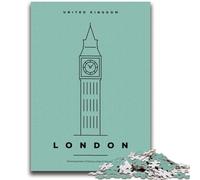 Rompecabezas de Londres, Reino Unido, para Adultos, 1000 Piezas, Juguetes educativos, Juegos antiestrés, Regalos de Amigo Invisible para Mayores de 14 años, 1000 Piezas (50x75cm)