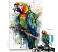 Rompecabezas de Loro acuático con Percha para Adultos, 1000 Piezas, Juguete de lógica Resistente, Juego Relajante, Borde Transparente, Regalo artístico (38x26cm)