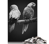 Rompecabezas de Loro Blanco y Negro, 100% cartón Reciclado, Ideal para Mujeres y Hombres, 1000 Piezas (26 x 38 cm)