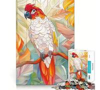Rompecabezas de Loro con decoración Dorada para Adultos, 1000 Piezas, Juguete Intelectual, diversión Tranquila, Corte preciso, Lista de Deseos de Papá Noel (38x52cm)