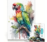 Rompecabezas de Loro de 1000 Piezas para Adultos Juguete de lógica Resistente, Divertido y Relajante Bordes definidos Regalo Memorable (50x75cm)