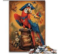 Rompecabezas de Loro Pirata de 1000 Piezas para Adolescentes, un Juego desafiante y Divertido para Toda la Familia Regalo de cumpleaños, decoración de Pared 50x75cm