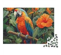 Rompecabezas de Loros Coloridos, Divertido Juego Educativo para Toda la Familia. Dificultad Alta, Pero no Aburrido. 1000 Piezas (75 x 50 cm).