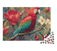 Rompecabezas de Loros Coloridos, Juego Educativo, Ideal para decoración del hogar, dificultad Media, 300 Piezas (40 x 28 cm)