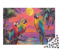 Rompecabezas de Loros Coloridos. Juegos de Rompecabezas desafiantes. Ideas de Regalo para Hombres y Mujeres. Diversión Familiar. 1000 Piezas (75 x 50 cm).