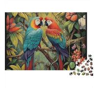 Rompecabezas de Loros Coloridos. Nivel de dificultad moderado. Ideal para decoración Pasar el rato. 1000 Piezas (75 x 50 cm).