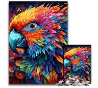 Rompecabezas de Loros Coloridos para Adultos, 1000 Piezas de cartón, desafiante Rompecabezas para Adolescentes, diversión Familiar, 26x38cm/10,23x14,96 Pulgadas.