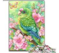 Rompecabezas de Loros con Flores de 1000 Piezas para Adolescentes, desafío de Inteligencia Cerebral, Juguetes adictivos, Regalos de cumpleaños para Mayores de 14 años 26x38cm