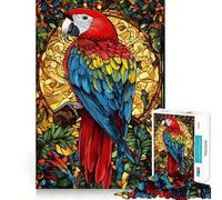 Rompecabezas de Loros de 1000 Piezas para Adolescentes Mejora la Memoria, Reduce el estrés, Borde Ajustado, decoración de Pared (50x75cm)