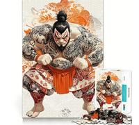 Rompecabezas de Luchador de Sumo Tatuado para Adolescentes, 1000 Piezas, Juguete Inteligente, Juego Relajante, Corte Suave, Regalo increíble 38x26cm