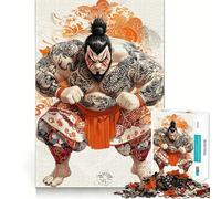 Rompecabezas de Luchador de Sumo Tatuado para Adultos, 1000 Piezas, estimula la Memoria, diversión Relajante, Corte Premium, Regalo Original 50x75cm