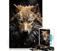 Rompecabezas de Lujo White Wolf 1000 Juego de Memoria Mental Alta precisión Manualidades interactivas desafío Cerebral para el hogar (50x75cm)
