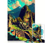 Rompecabezas de Machu Picchu de Perú para Adolescentes, 1000 Piezas Fortalece la Memoria Pasatiempo Tranquilo Borde de Calidad Regalo Festivo (38x52cm)