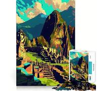 Rompecabezas de Machu Picchu, Maravilla de Perú, 1000 Piezas para Adultos, para ejercitar la Mente y aliviar el estrés Decoración de Pared con Bordes precisos (50x75cm)