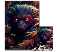 Rompecabezas de Mad Space Monkey de 1000 Piezas para Adultos. Juego Interactivo Familiar, desafío Mental, Juguete Educativo de 26x38cm/10,23x14,96 Pulgadas.