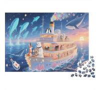 Rompecabezas de Madera 1000 Piezas 75x50cm Ideal para Adultos y Niños Mayores de 14 Años Crucero Bajo Las Estrellas Decoración Interior