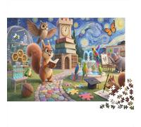 Rompecabezas de Madera 1000 Piezas 75x50cm Ideal para Adultos y Niños Mayores de 14 Años Diseño de Animales en Ciudad Universitaria Decoración de Interiores