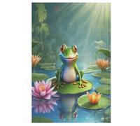 Rompecabezas De Madera 1000 Piezas Big Eyed Frog Niños Y Niñas Puzzles De Dificultad Juegos Educativos Juguete Para Familias 78×53cm