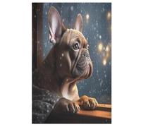 Rompecabezas De Madera 1000 Piezas French Bulldog Niños Y Niñas Puzzles De Dificultad Juegos Educativos Juguete Para Familias 78×53cm