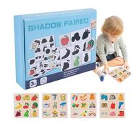 Rompecabezas de madera - 22x16.2x4cm Juego De Puzzle Con Animal De Madera | Juguete De Puzzle De Aprendizaje Preescolar | Juegos De Surtidos para Niñas Y Niños