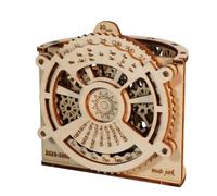 Rompecabezas de madera 3D, calendario perpetuo, engranajes mecánicos, juego de construcción de juguetes, juegos de ingeniería, kits de modelo, hechos a mano