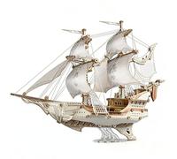 Rompecabezas de madera 3D con diseño de elfos victorianos, color blanco, 386 unidades