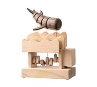 Rompecabezas de Madera 3D, Conjunto dinámico de Ballenas Madera, Escultura mecánica, natación biomimética, decoración Escritorio