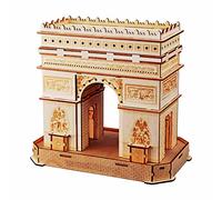 Rompecabezas de madera 3D: el arco del triunfo de ROEOLNIL, rompecabezas de la figura del príncipe, kit de modelo de construcción educativo