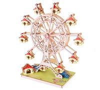 Rompecabezas de Madera 3D, Ferris Wheel 3D Wooden Puzzle Self Assembly Jigsaw DIY Brain Teaser Desk Ornament Gift