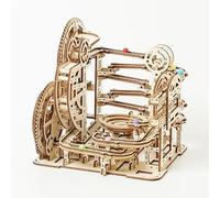 Rompecabezas de madera 3D Marble Maze - Modelo de pista de canicas mecánico para adultos y niños, kit de construcción creativo con engranajes, juguete educativo y regalo para aficionados a la