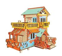 Rompecabezas de Madera 3D, Micro Cabina 3D Rompecabezas de Madera ensamblado a Mano Pensamiento Creativo Educativo DIY Regalo for Adultos