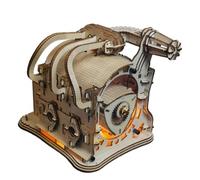 Rompecabezas de madera 3D, motor rotativo, kit de modelo de montaje de madera 3D para construir con transmisión mecánica, adornos creativos de escritorio regalos para adultos (230 piezas)