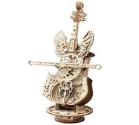 Rompecabezas de Madera 3D para Adultos, Caja de música de Violonchelo, Rompecabezas 3D DIY con alas para Adultos, Suministros para Fiestas navideñas, Kits de construcción de Madera