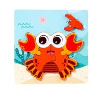 Rompecabezas de madera a juego de alimentos para animales para el aprendizaje temprano, juego educativo de desarrollo cognitivo que se enfoca en el desarrollo de la coordinación