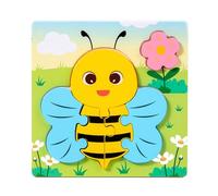 Rompecabezas de madera a juego de alimentos para animales para el aprendizaje temprano, juego educativo de desarrollo cognitivo que se enfoca en el desarrollo de la coordinación