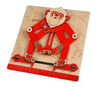 Rompecabezas de madera, aprendizaje de matemáticas 3D mono interactivo - puzzle mecánico de madera para niños | Para niños niñas actividades de Pascua preescolar