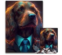 Rompecabezas de Madera Boss Golden Retriever de 1000 Piezas para Adultos. Regalo Ideal para Adolescentes, Parejas y Amigos para cumpleaños y Navidad. 50x75cm/19,68x29,52 Pulgadas.