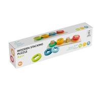 Koopman Rompecabezas apilable de madera, juguete educativo con formas, 9 piezas, multicolor.