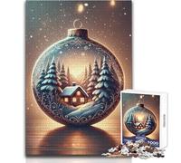 Rompecabezas de Madera con Adornos de país de Las Maravillas Invernal para Adolescentes, 1000 Piezas, solución de Problemas, Educativo, Divertido, Maravilloso Regalo reflexivo, tamaño 38x52cm