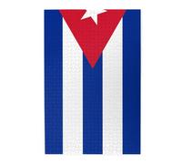 Rompecabezas de madera con bandera cubana de 1000 piezas, actividad familiar relajante para adultos, rompecabezas colorido de paisaje en caja de plástico, regalo de decoración del hogar