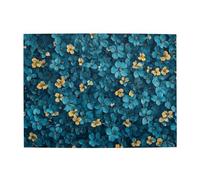 Rompecabezas de madera con capas de flores azules y amarillas, rompecabezas de 500 piezas para adultos, rompecabezas desafiante para juego de tamaño 15 x 20.4 pulgadas