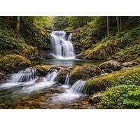 Rompecabezas de Madera con Cascada en el Bosque, 1000 Piezas para Adultos, Paisaje Natural rocoso. (Nature ; 1000 Piece)