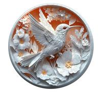 Rompecabezas de Madera con Efecto Visual 3D Diseño de Animal Blanco en Entorno Floral Juego Desafiante para Unión Familiar Decoración de Pared Moderna y Única (L-28×28 cm)