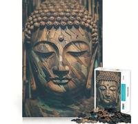 Rompecabezas de Madera con Forma de Buda de la Naturaleza Zen,1000 Piezas,Juego de lógica,Corte Experto,artesanía,Tiempo de Tranquilidad,Ejercicio Mental en casa (50x75cm)