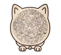 Rompecabezas de Madera con Forma de Gato de 135 Piezas, Enmarcado por adorables contornos de Gato, Rompecabezas de Madera con Cubierta acrílica para Adultos y Adolescentes D