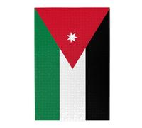 Rompecabezas de madera con la bandera de Jordania, 1000 piezas, actividad familiar relajante para adultos, rompecabezas de paisaje colorido en caja de plástico, regalo de decoración del hogar